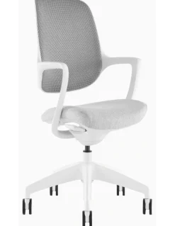 Desky Evoque Low Back Office Chair in White