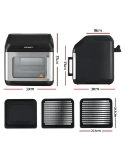 Devanti Air Fryer LCD Oven 13L in Black