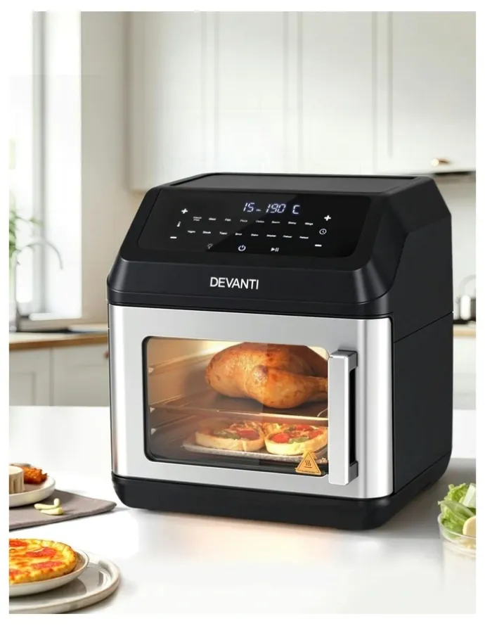 Devanti Air Fryer LCD Oven 13L in Black