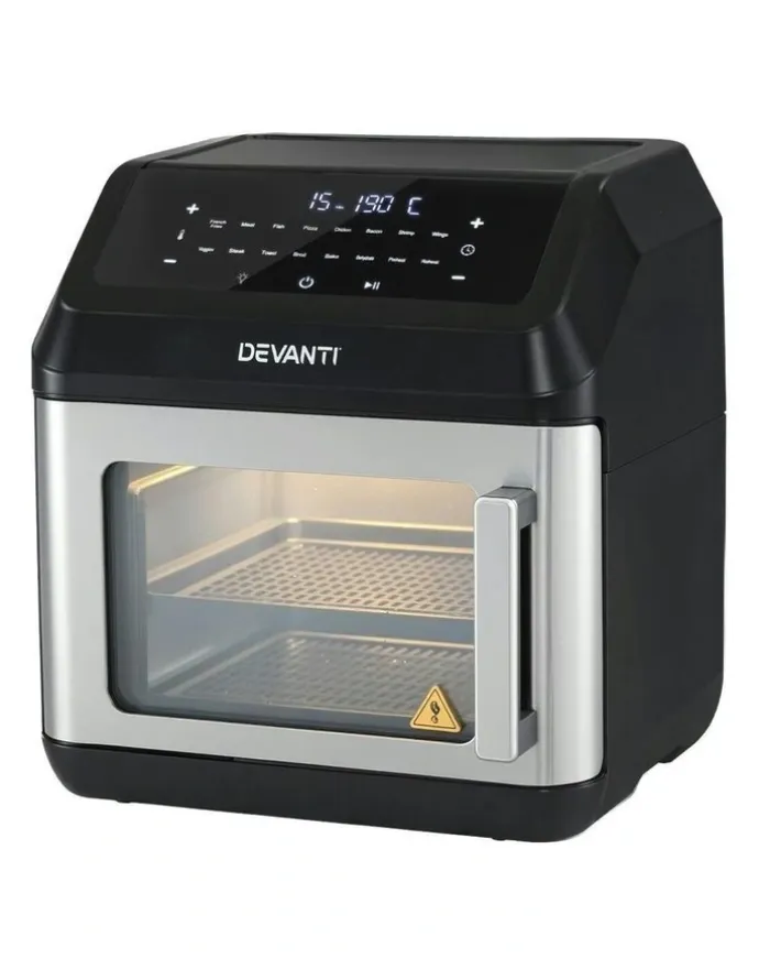 Devanti Air Fryer LCD Oven 13L in Black