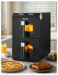 Devanti Air Fryer Oven 11L Dual Zone Fryers