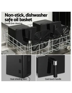Devanti Air Fryer Oven 11L Dual Zone Fryers