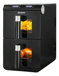Devanti Air Fryer Oven 11L Dual Zone Fryers