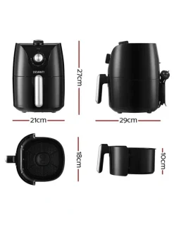 Devanti 2.5 Air Fryer 1200W in Black