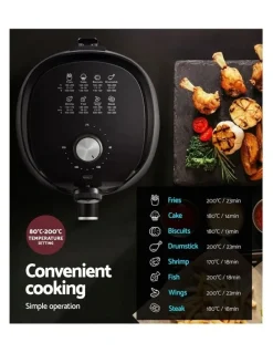 Devanti 2.5 Air Fryer 1200W in Black