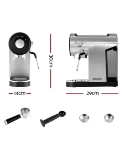 Devanti 20 Bar Coffee Machine Espresso Cafe Maker