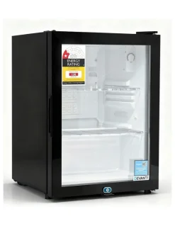 Devanti Bar Fridge Glass Door 56L in Black