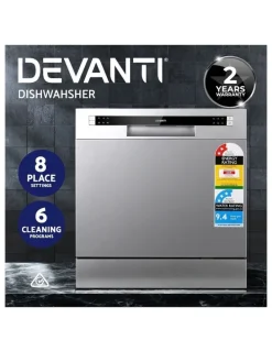 Devanti Benchtop Dishwasher in Silver