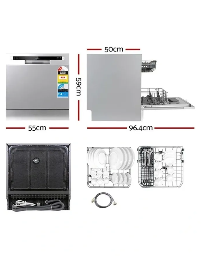 Devanti Benchtop Dishwasher in Silver