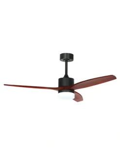 Devanti 3 Blades with Light DC Motor Ceiling Fan 52inch in Dark Wood