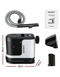 Devanti Carpet Washer Vacuum Cleaner 600W in Black