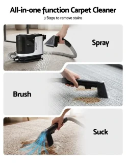 Devanti Carpet Washer Vacuum Cleaner 600W in Black