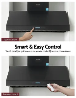 Devanti Commercial Range Hood 1200mm in Black