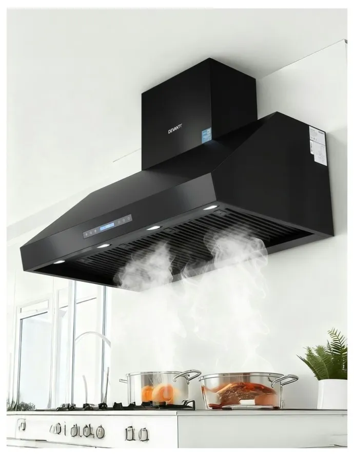 Devanti Commercial Range Hood 1200mm in Black