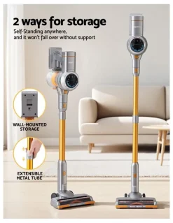Devanti Cordless Self-Standing Stick Vacuum Cleaner 300W in Golden
