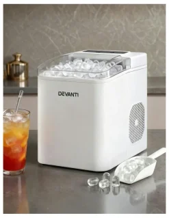 Devanti Countertop with Self Cleaning Ice Maker Machine 1.2L 12kg in White