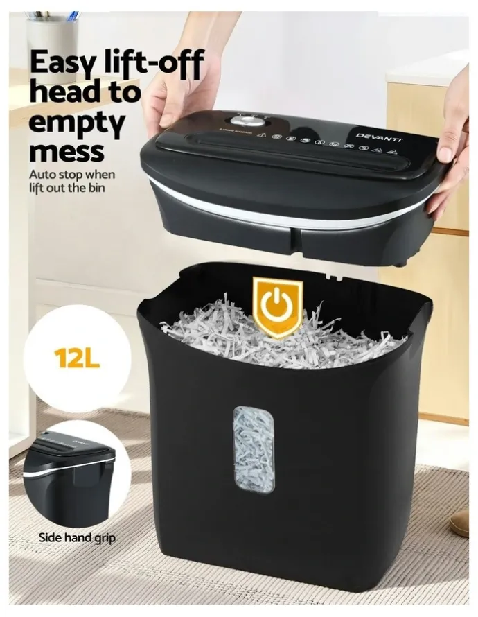 Devanti Cross-Cut Shredder 12L