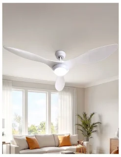 Devanti DC Motor With Light And Remote Ceiling Fan 52'' in White