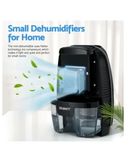 Devanti Dehumidifier Air Purifier 600ml in Black