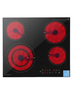 Devanti Devanti Ceramic Cooktop 5 Cooking Zone 4 Electric Hobs Touch Control 7600W Black