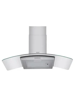 Devanti Devanti 90cm Range Hood Curved Glass Canopy Rangehood Kitchen Exhaust Fan