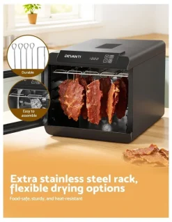 Devanti Devanti Food Dehydrator 6 Tray Fruit Dryer Jerky Maker With Stainless Steel Rack