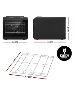 Devanti Devanti Food Dehydrator 6 Tray Fruit Dryer Jerky Maker With Stainless Steel Rack
