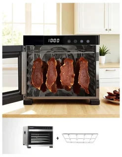 Devanti Devanti Food Dehydrator 6 Tray Fruit Dryer Jerky Maker With Stainless Steel Rack