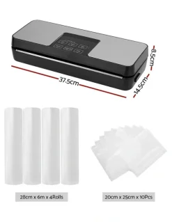 Devanti Devanti Food Vacuum Sealer Machine 28cmx6m 4 Rolls