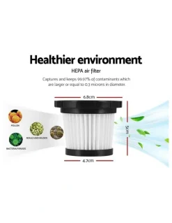 Devanti Devanti Handheld Vacuum Cleaner Replacement Filter - 3 Pack