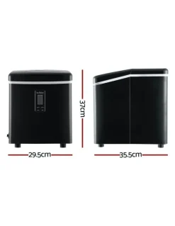 Devanti Devanti 3.2L Portable Ice Maker Machine Stainless Steel Ice Cube Black