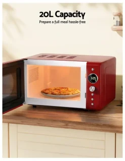 Devanti Devanti Microwave Oven 700W 20L in Red