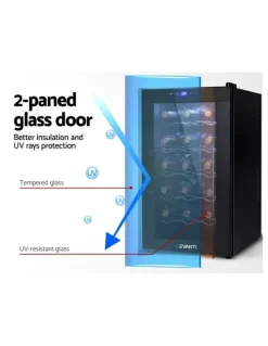 Devanti Devanti Wine Fridge Cooler 18 Bottles