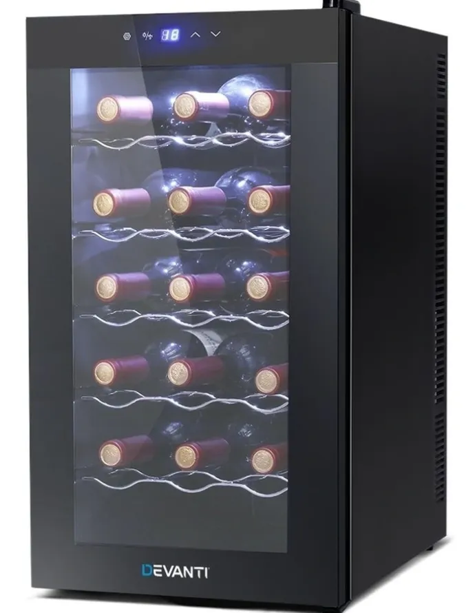 Devanti Devanti Wine Fridge Cooler 18 Bottles