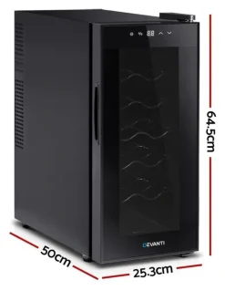 Devanti Devanti Wine Fridge Cooler 12 Bottles