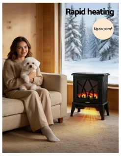 Devanti Electric Fireplace Heater Stove 2000W