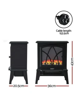 Devanti Electric Fireplace Heater Stove 2000W