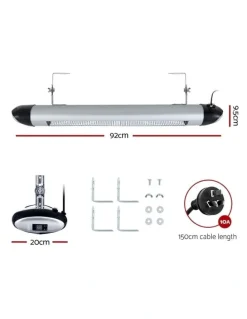Devanti Electric Strip Heater Radiant Heaters 2000W