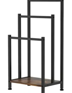 Devanti Freestanding 3 Tier Towel Rack in Black