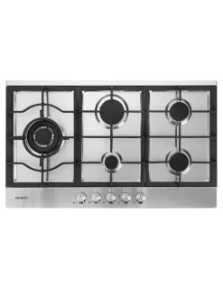 Devanti Gas Cooktop 90cm Kitchen Stove in Silver