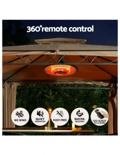 Devanti Hanging Electric Patio Heater 1500W in Black