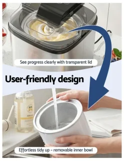 Devanti Ice Cream Maker Machine 2L in Sliver