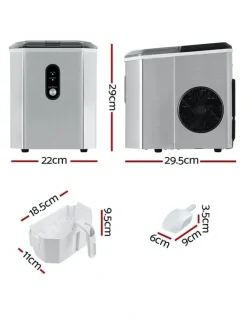 Devanti Ice Maker Machine 12kg in Silver