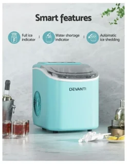 Devanti Ice Maker Machine With Self Cleaning 12kg in Green
