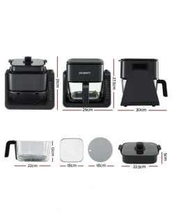 Devanti 2-IN-1 Air Fryer 5.5L in Black
