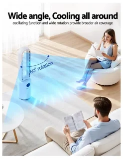 Devanti 2in1 Bladeless Fan Air Purification with Remote 88cm in White