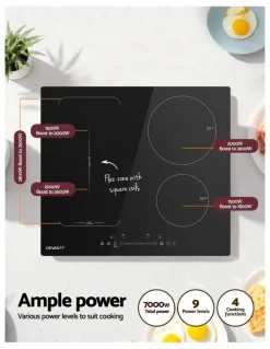 Devanti Induction Cooktop Electric Cooker 60cm in Black