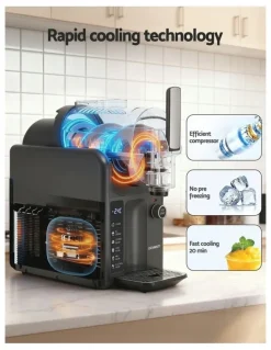 Devanti 5in1 Slushie Machine Ice Cream Maker 2L in Grey