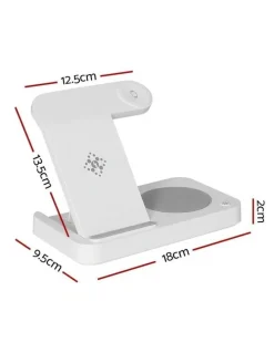 Devanti 4-in-1 Wireless Charger Dock on White
