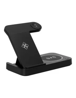 Devanti 4-in-1 Wireless Charger Station in Black
